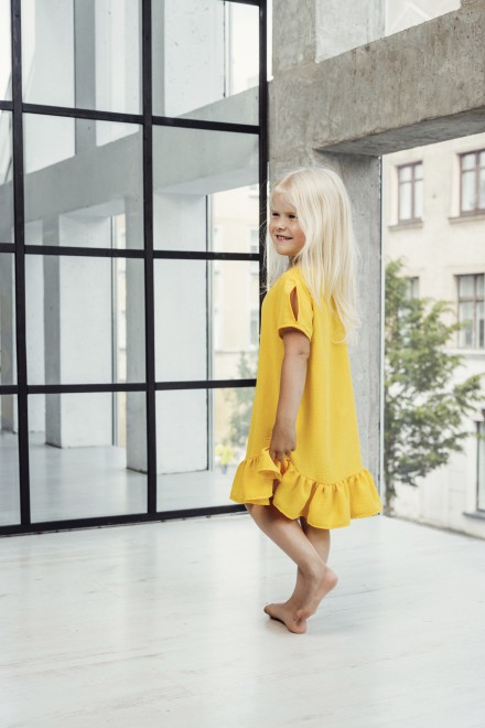 "Mini casual" yellow dress – another view