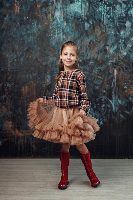 Sand tulle skirt