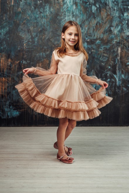„Mini Ana“ mergaitės tiulinė suknelė – kitas vaizdas