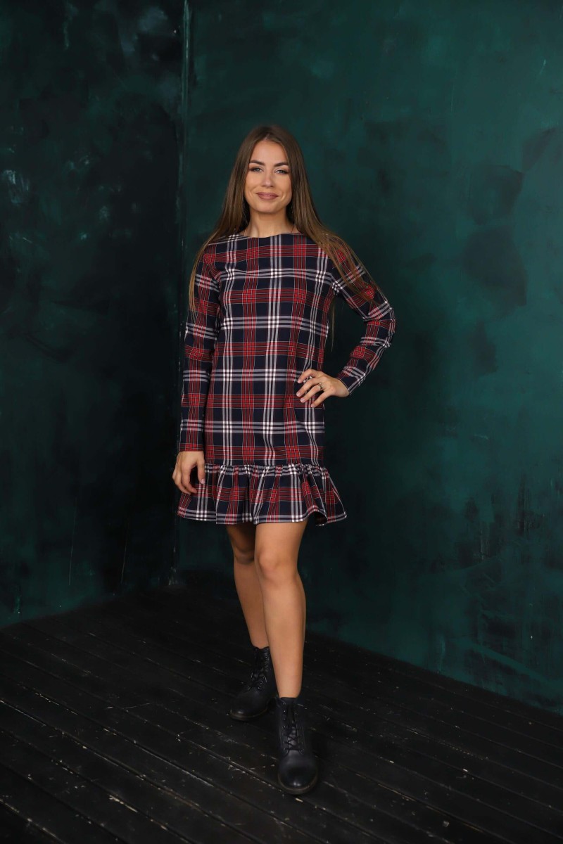Checked Christmas dress