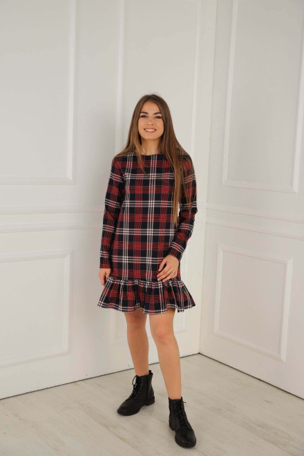 Checked Christmas dress – another view