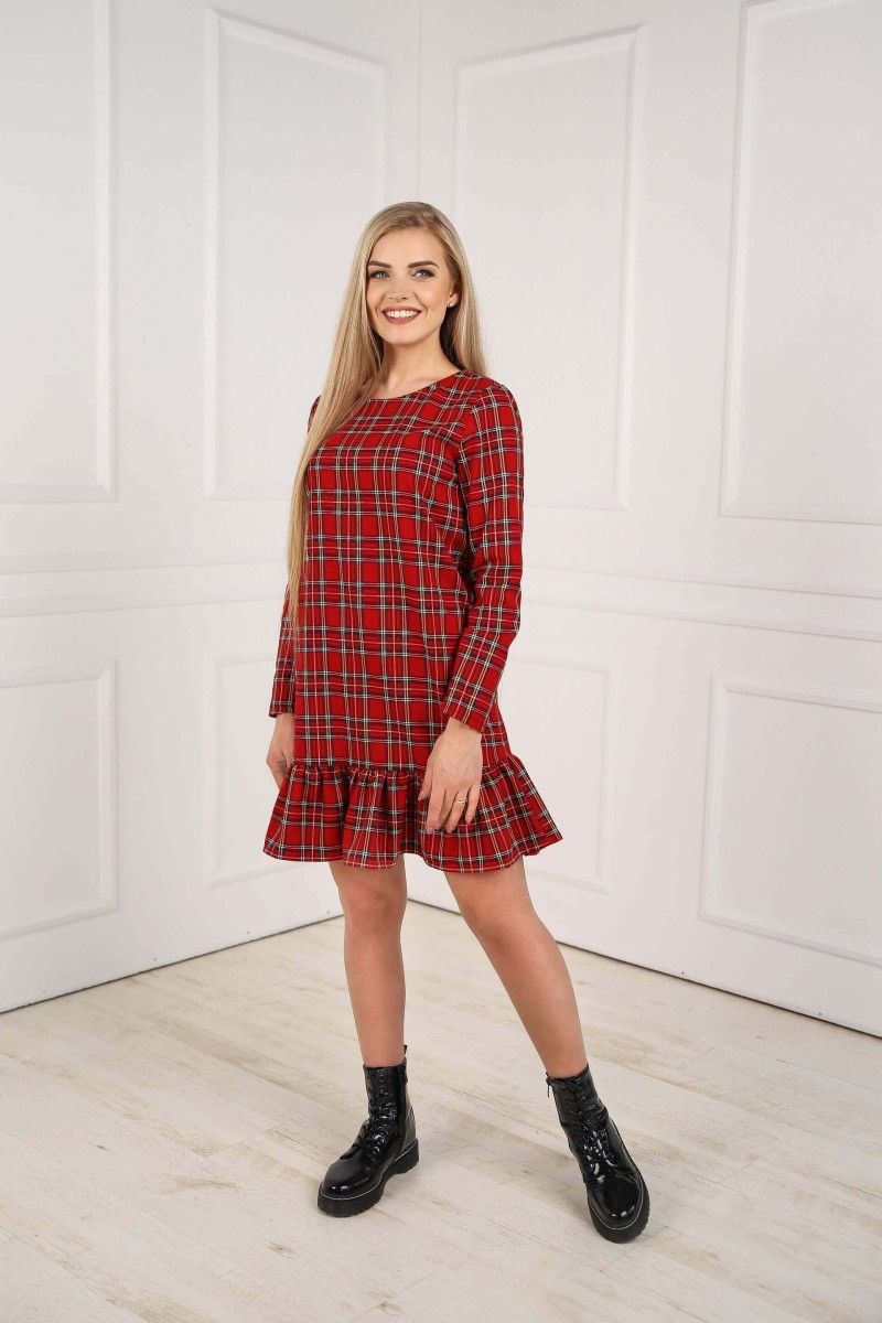 Red checked dress