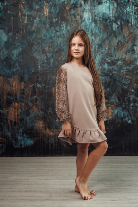 "Mini cocoa" girl's dress
