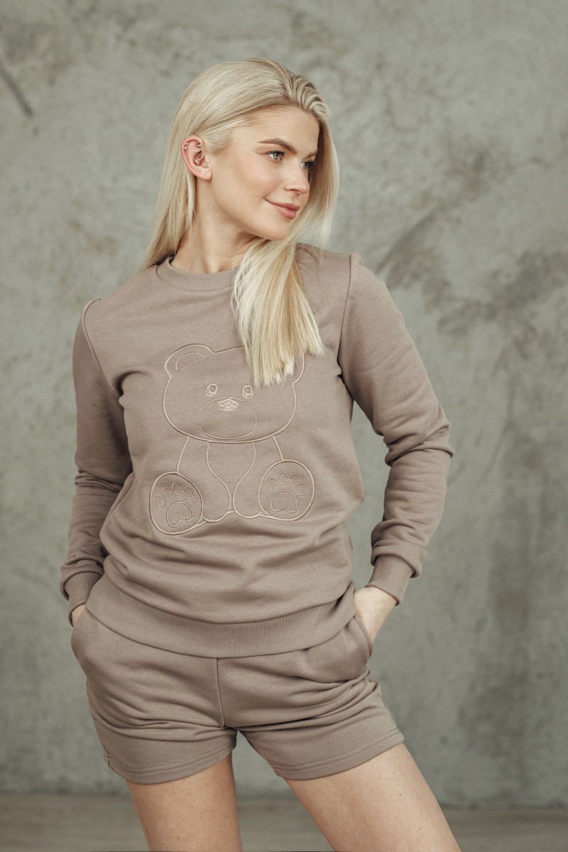 Cocoa DZAN jumper with a teddy bear