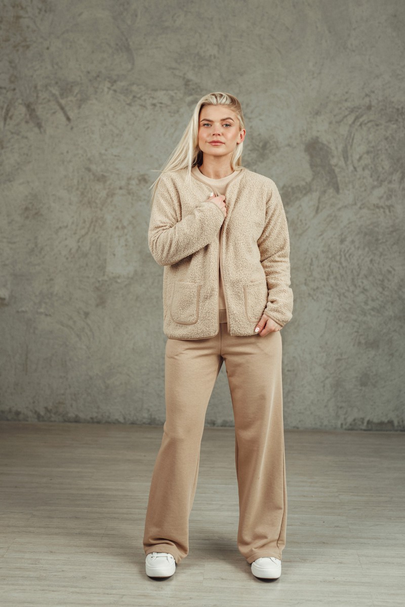 Caramel lounge set with wide-leg trousers – photo 4