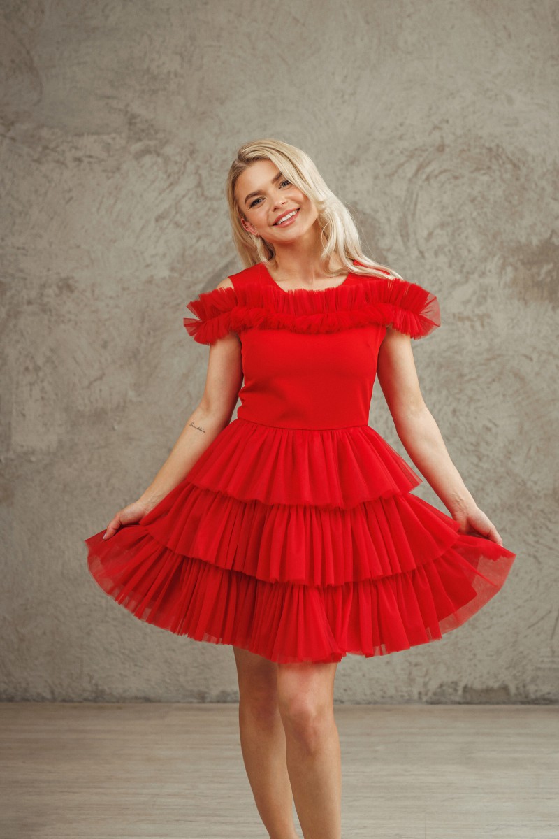 "Red cherry" tulle dress – photo 2