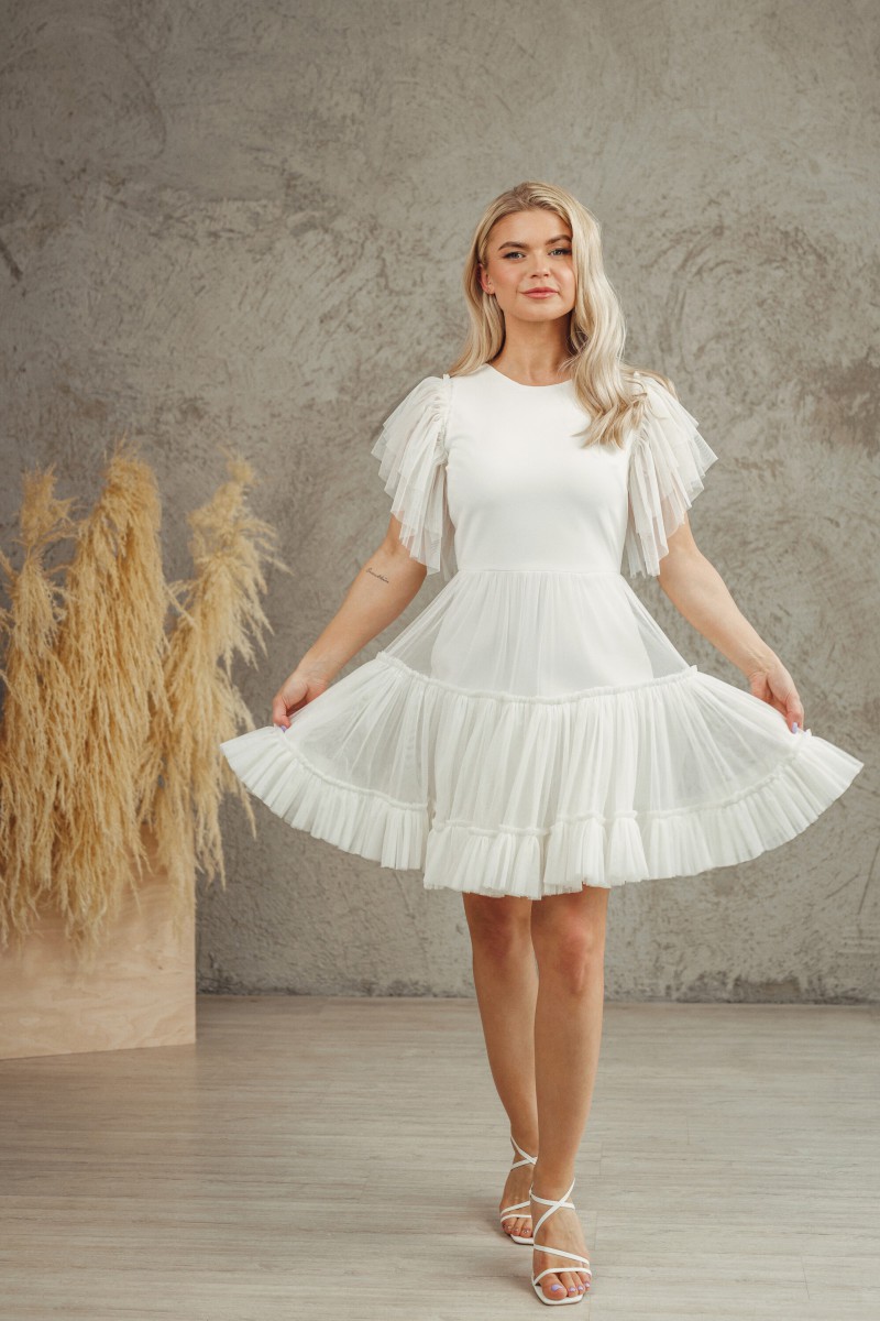 "Luna" white tulle dress – photo 3