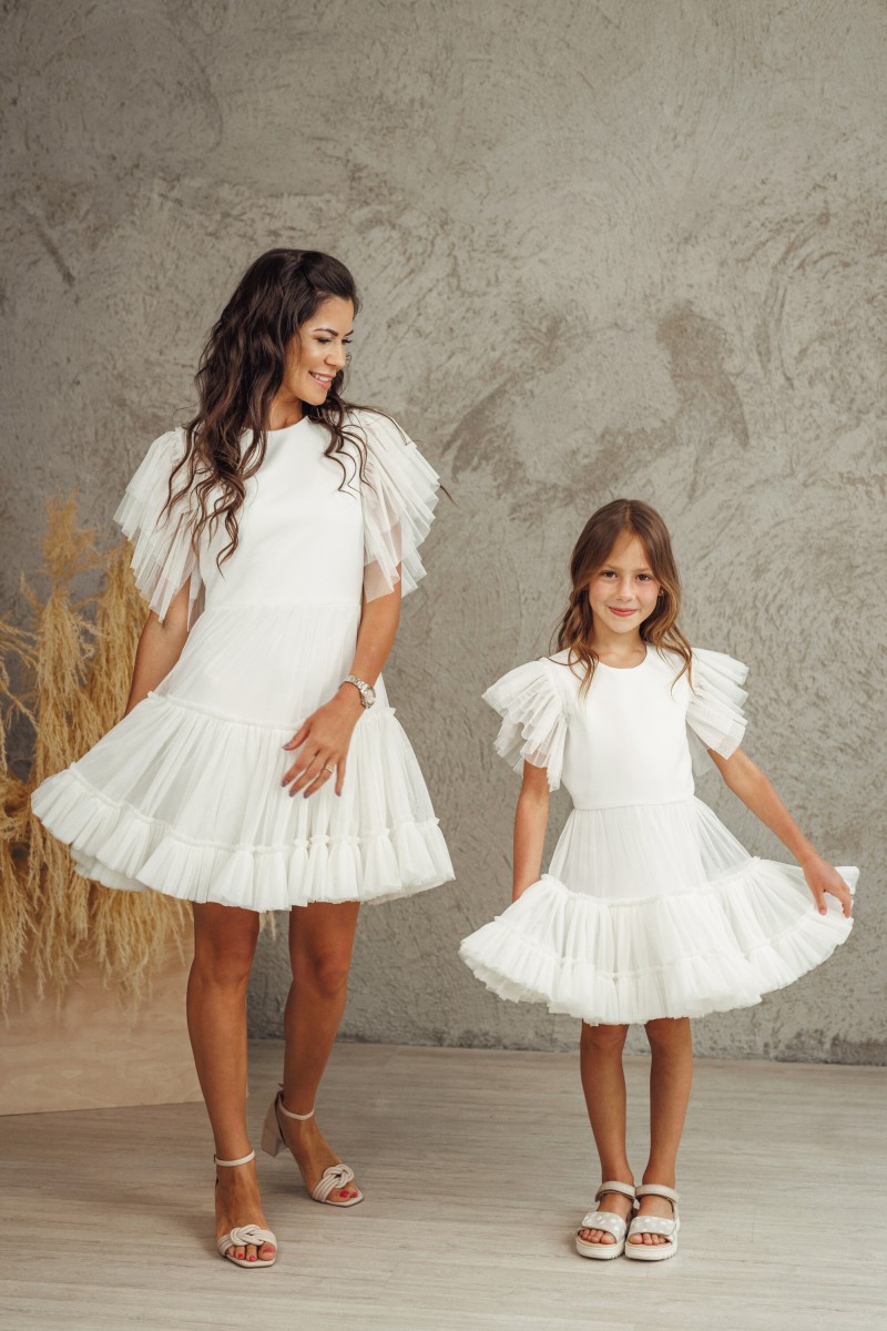 "Mini Luna" white tulle dress – photo 6
