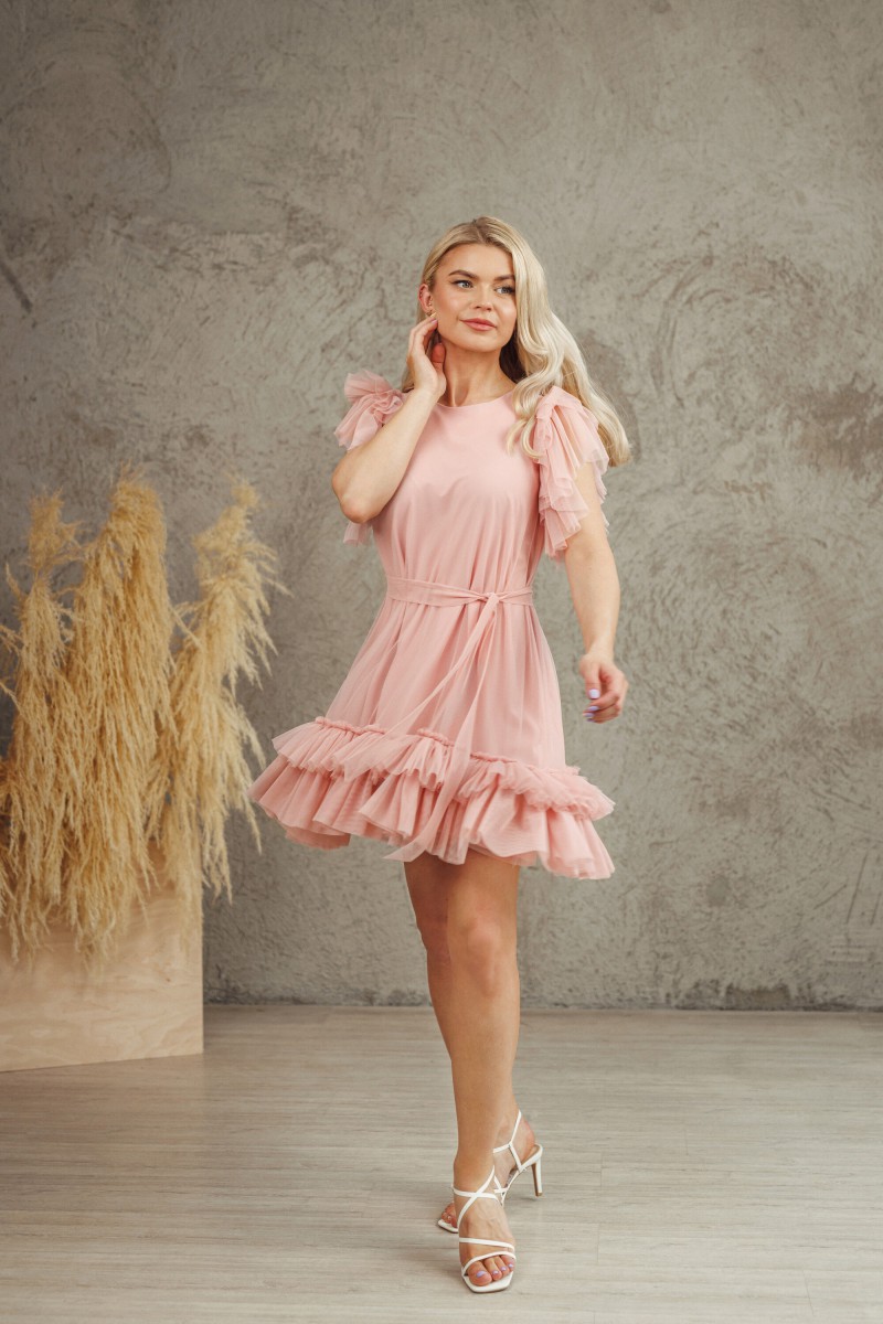 "Lili" ash pink tulle dress