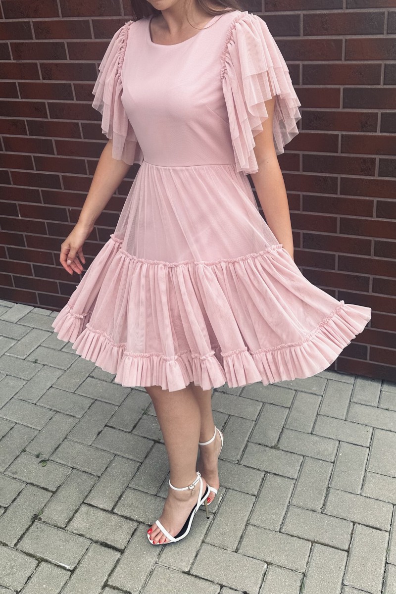 "Luna" nude tulle dress – photo 7