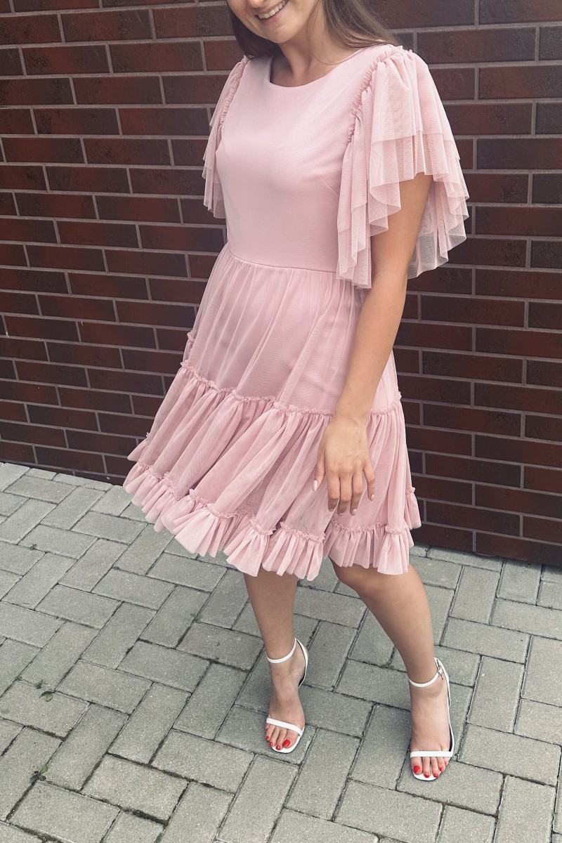 "Luna" nude tulle dress – photo 9
