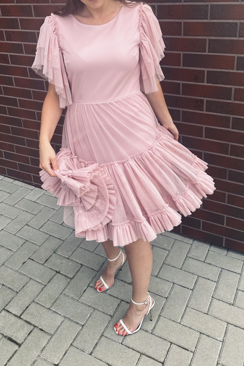 "Luna" nude tulle dress – photo 10