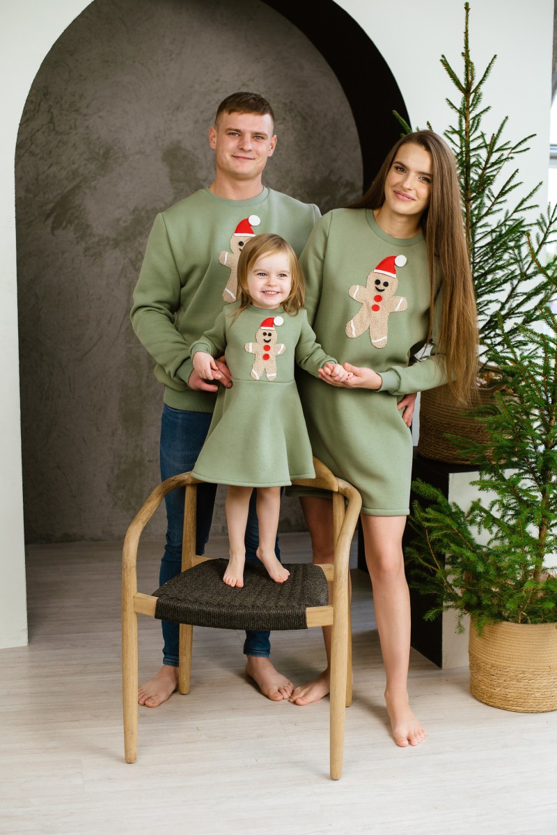 Pale green Christmas dress with gingerbread – photo 3
