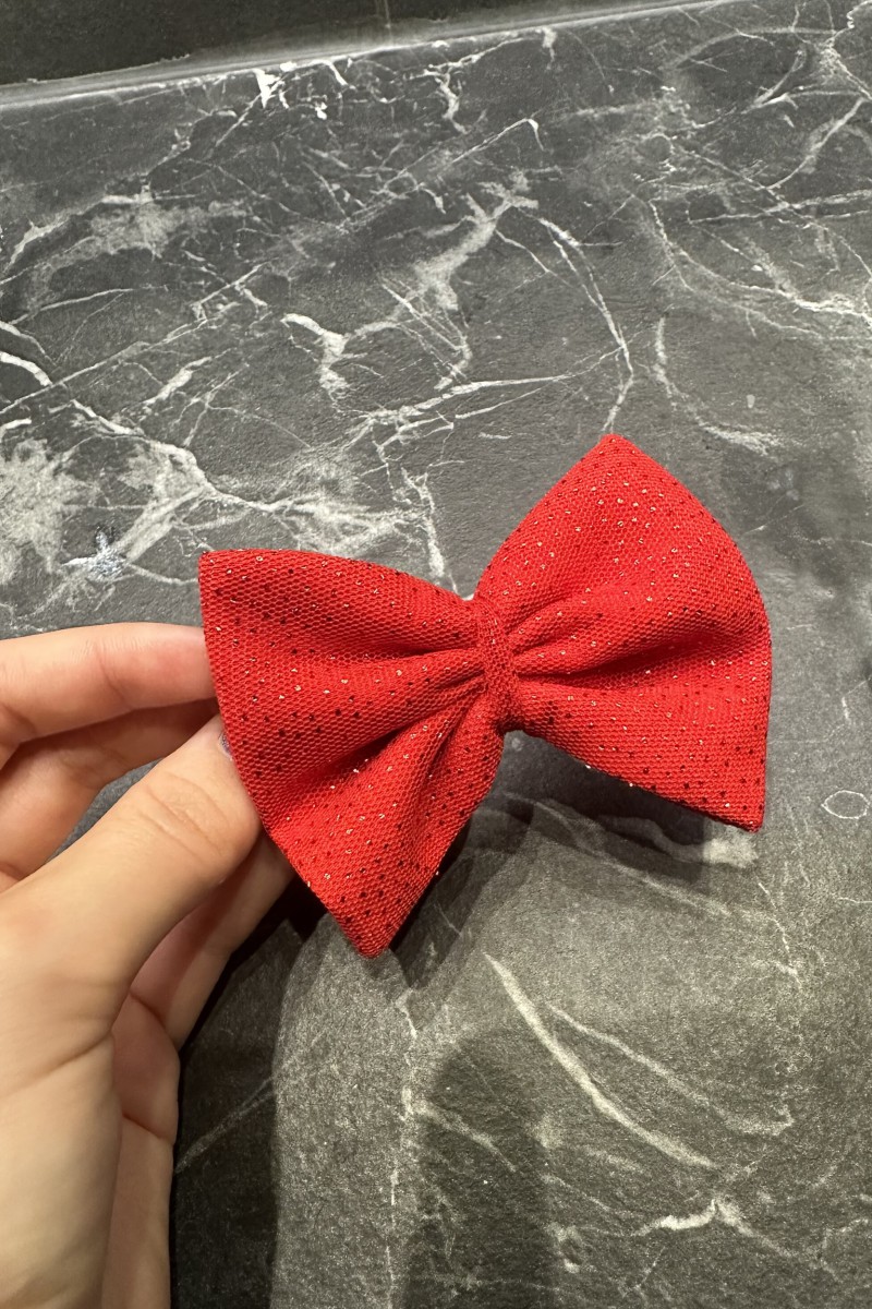 Red hair clip for the Mini Red Spangle dress