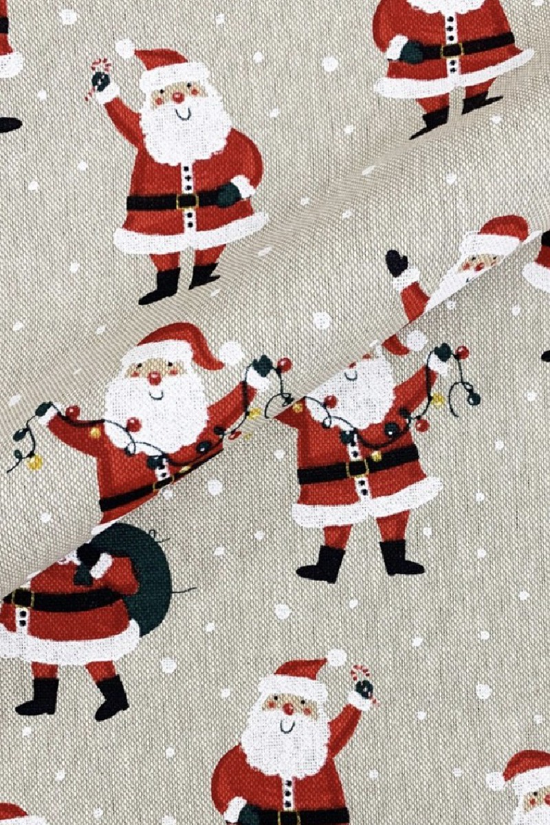 Tablecloth with Santas
