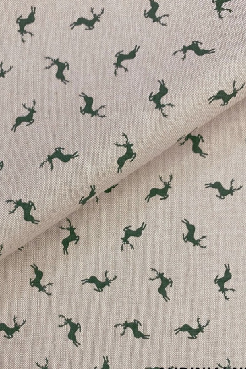 Tablecloth with green deer
