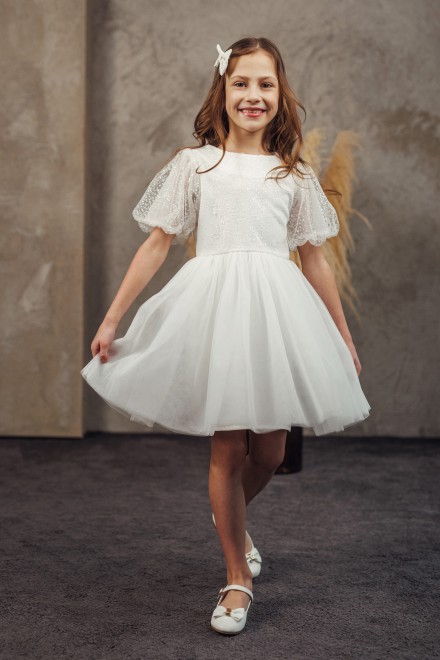 "Mini white spangle" tulle dress – another view