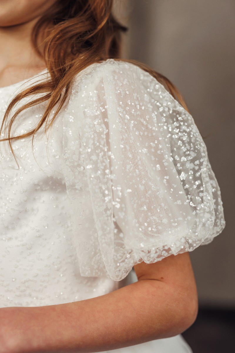 "Mini white spangle" tulle dress – photo 3