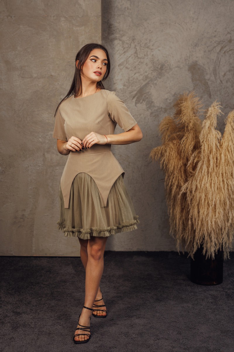 "Chloe green" tulle dress – photo 3