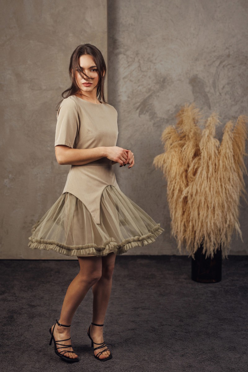 "Chloe green" tulle dress – photo 6