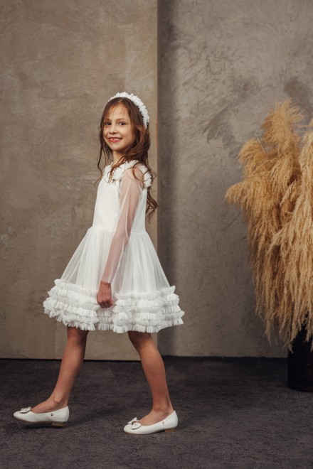 „Mini rose“ mergaitės tiulinė suknelė – kitas vaizdas