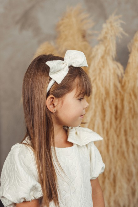 Jacquard headband with a bow