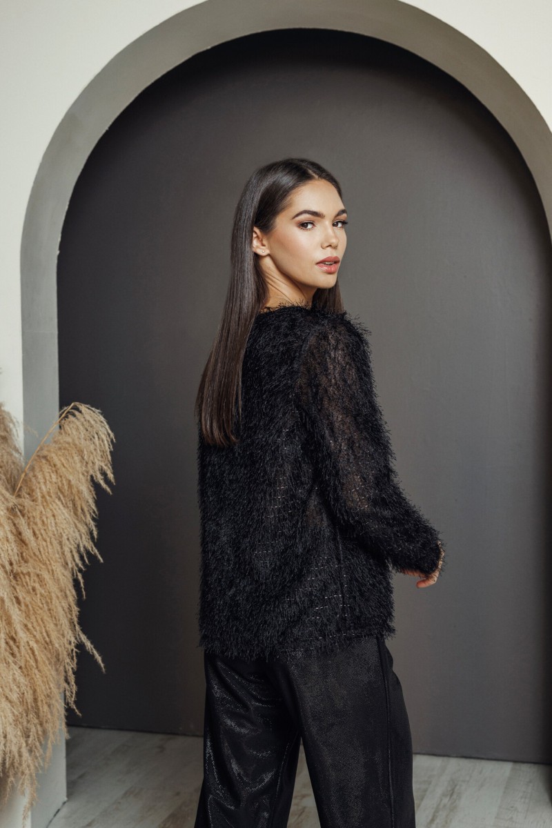 Fluffy black jumper – photo 2