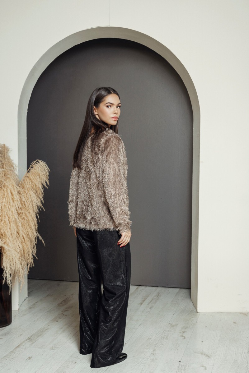 "Black sparkle" trousers – photo 2