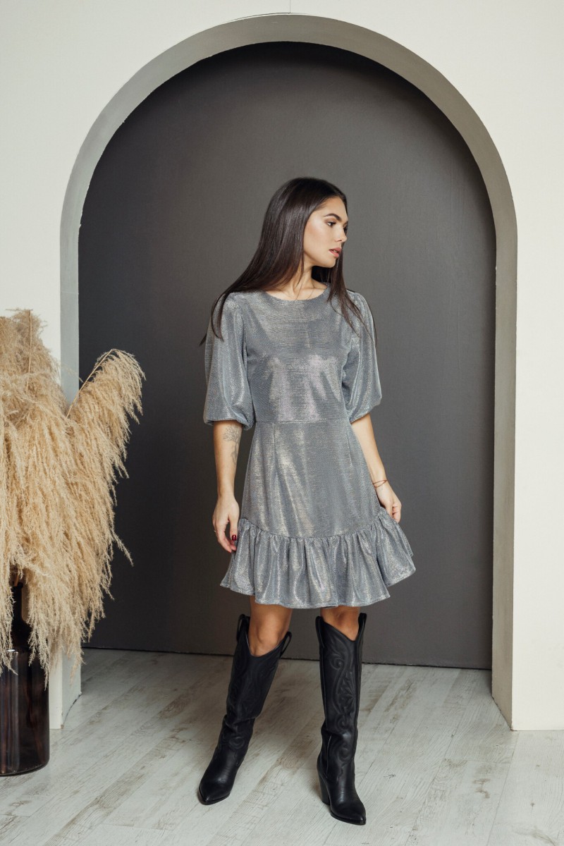 "Silver glitter" dress – photo 3