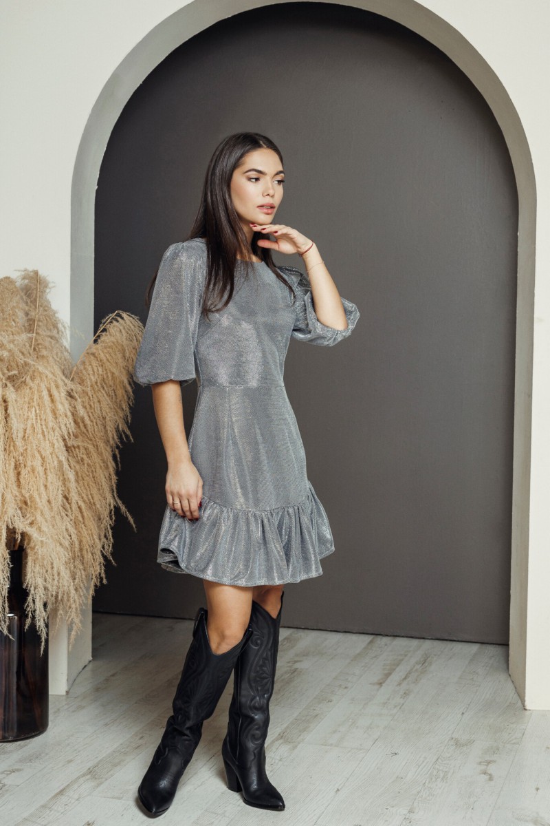 "Silver glitter" dress – photo 4