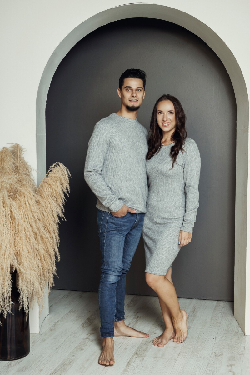 "Smooth" knitted grey dress – photo 5