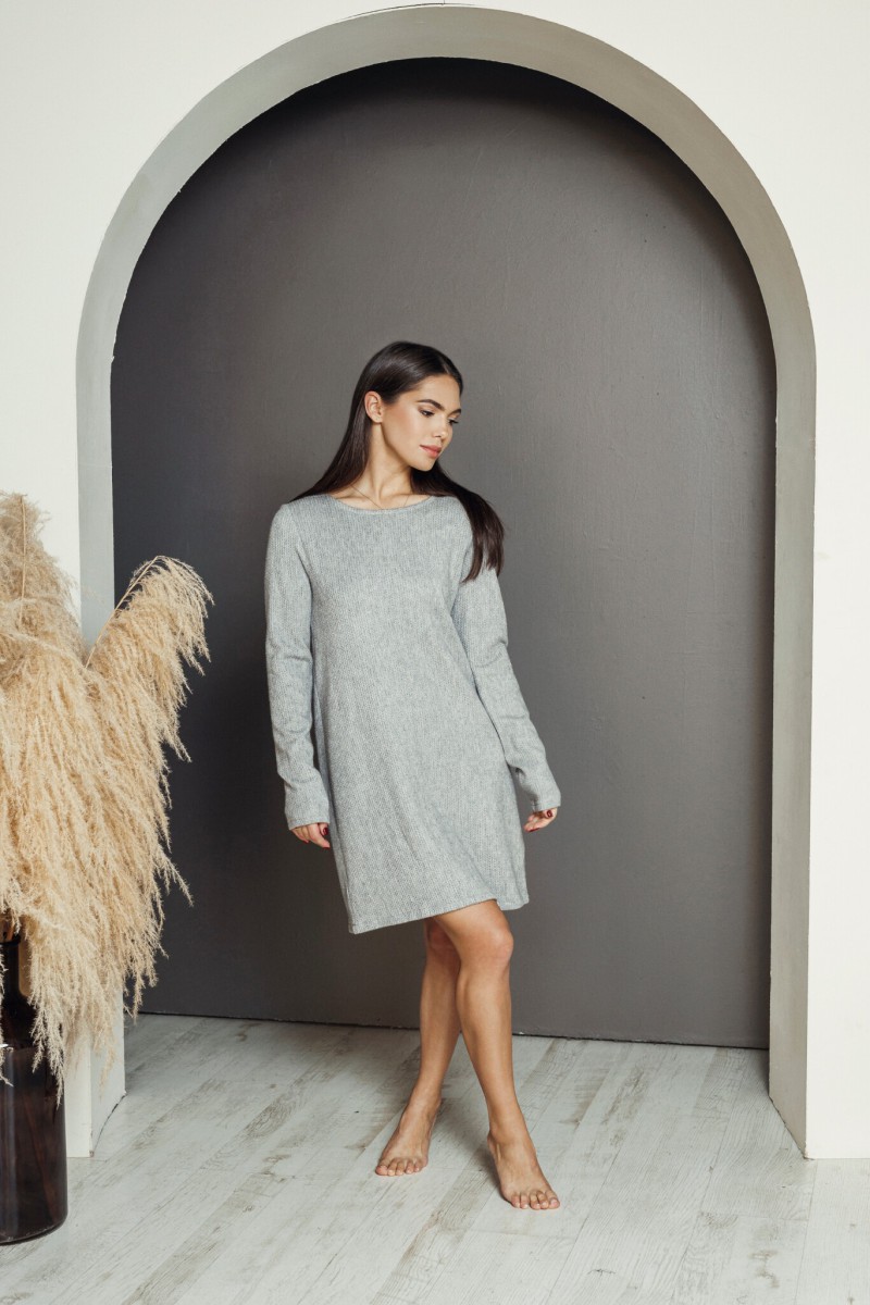 "Warmth and cosiness" grey dress