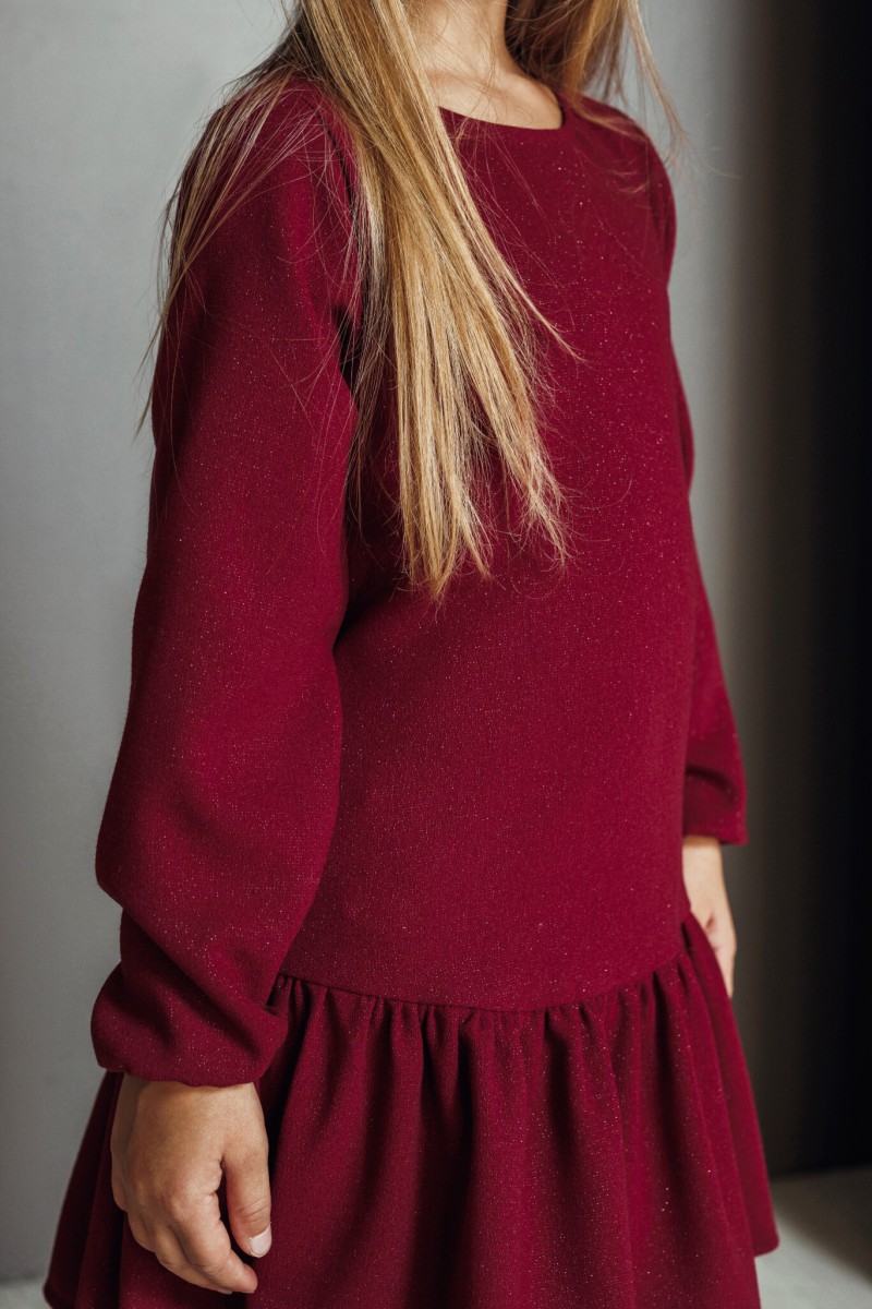 "Mini Burgundy" girl's dress – photo 3