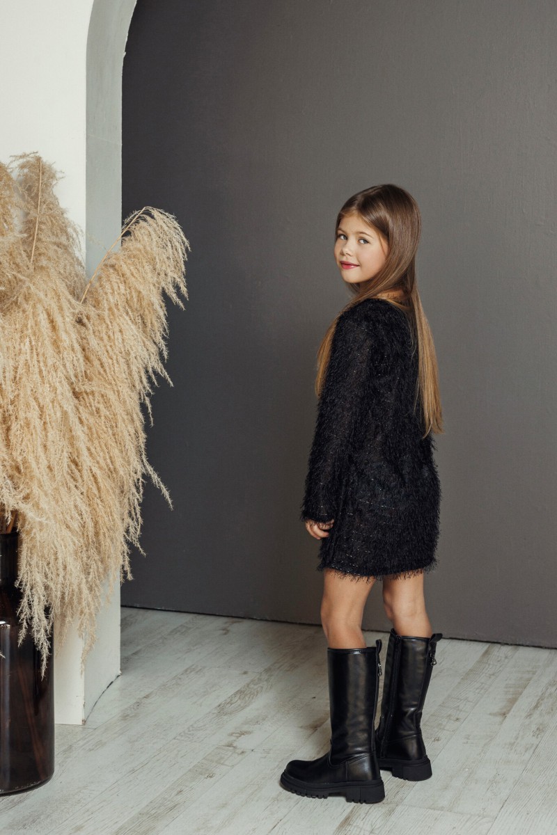Fluffy black girl's dress – photo 3