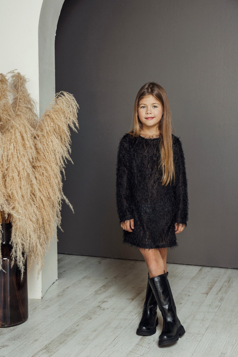 Fluffy black girl's dress