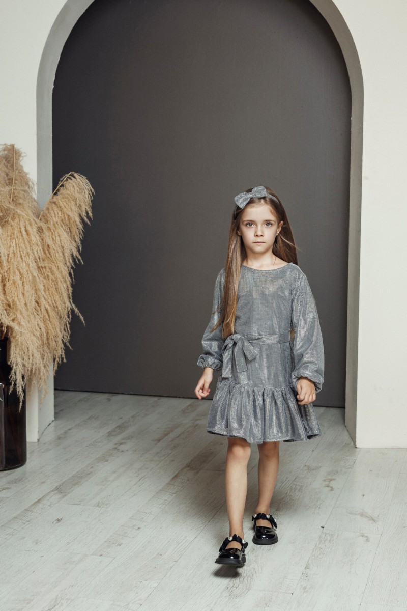 "Mini silver shiny" girl's dress – photo 4