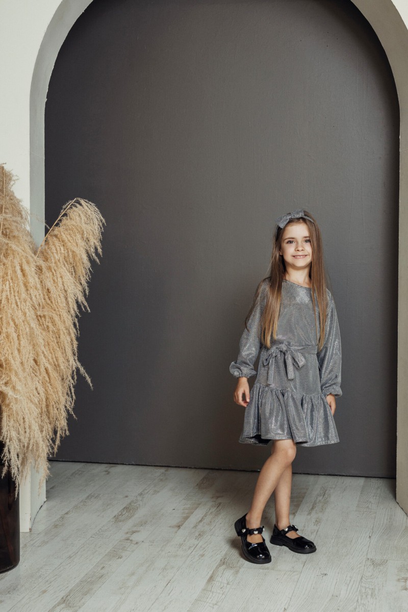 "Mini silver shiny" girl's dress – photo 3