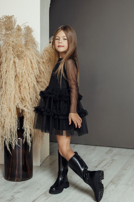 "Mini Black swan" tulle dress – another view