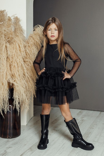 "Mini Black swan" tulle dress