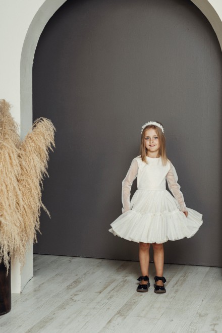 „Mini cream spangle“ tiulinė suknelė – kitas vaizdas
