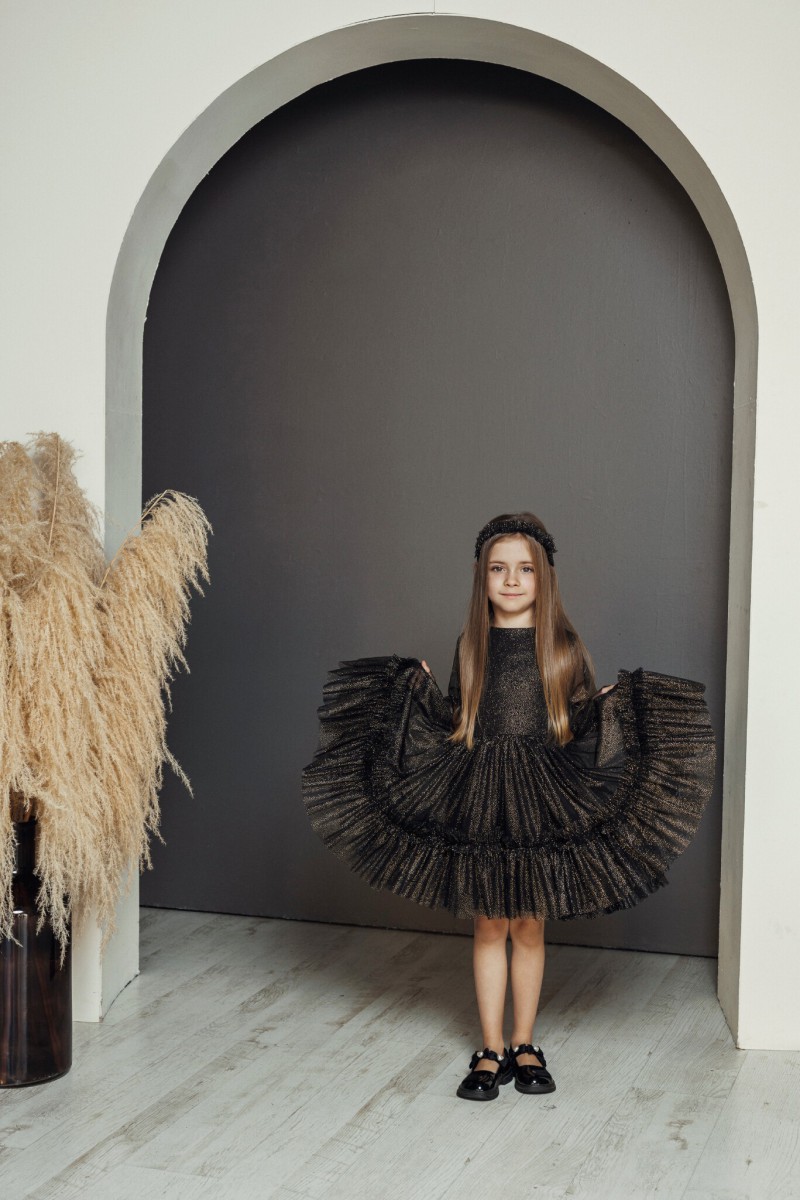 "Mini black spangle" tulle dress – photo 2