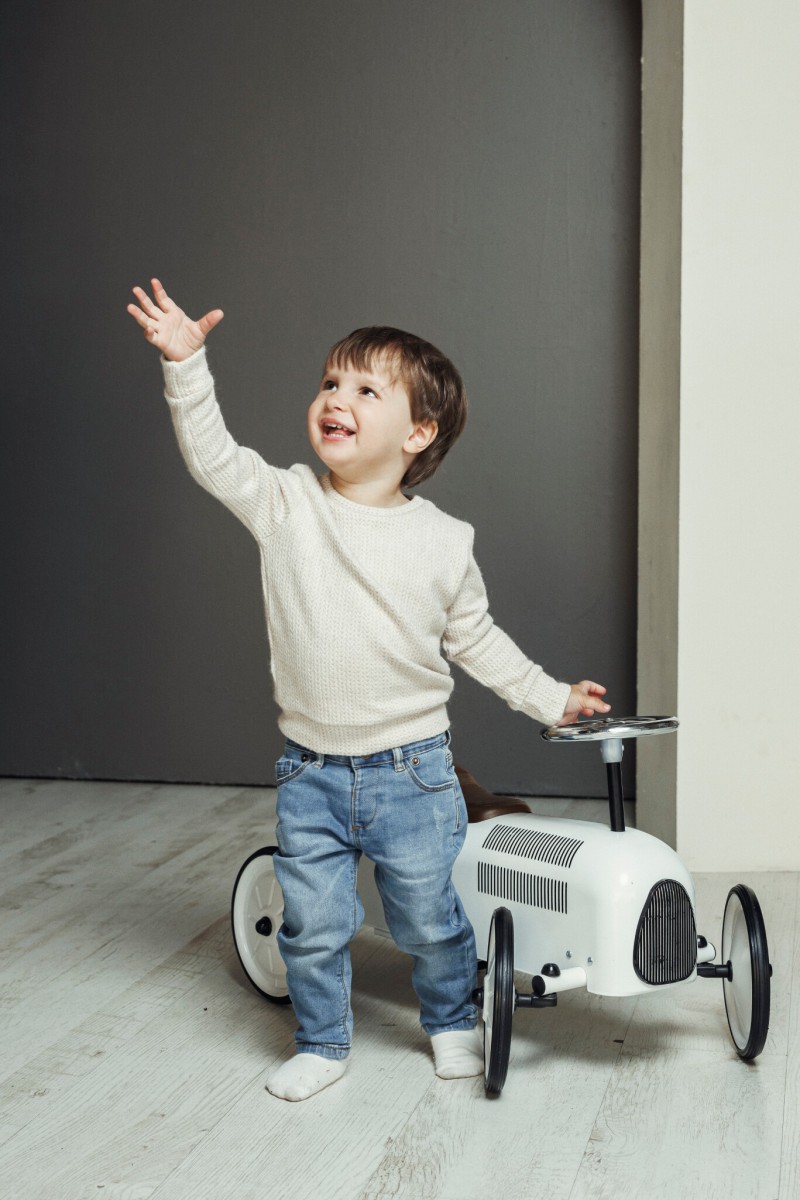 Boy's sand knitted jumper