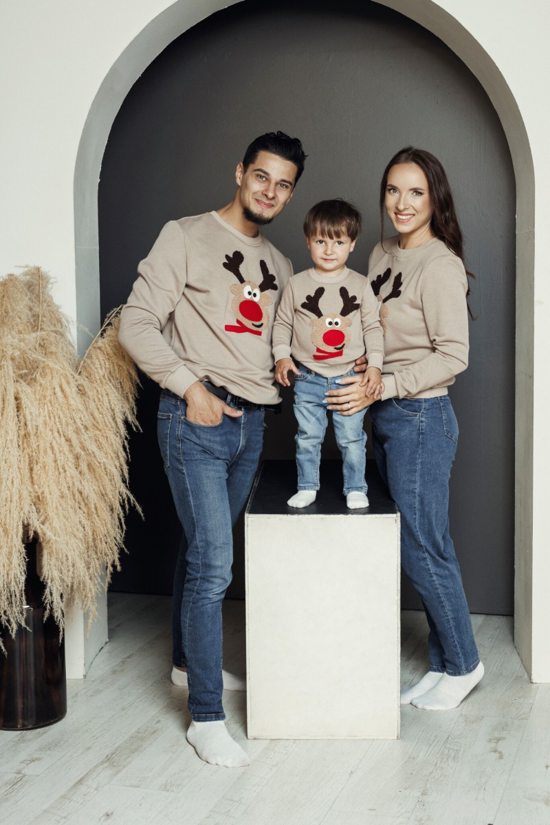 Children's cocoa Christmas jumper with Rudolf – photo 2