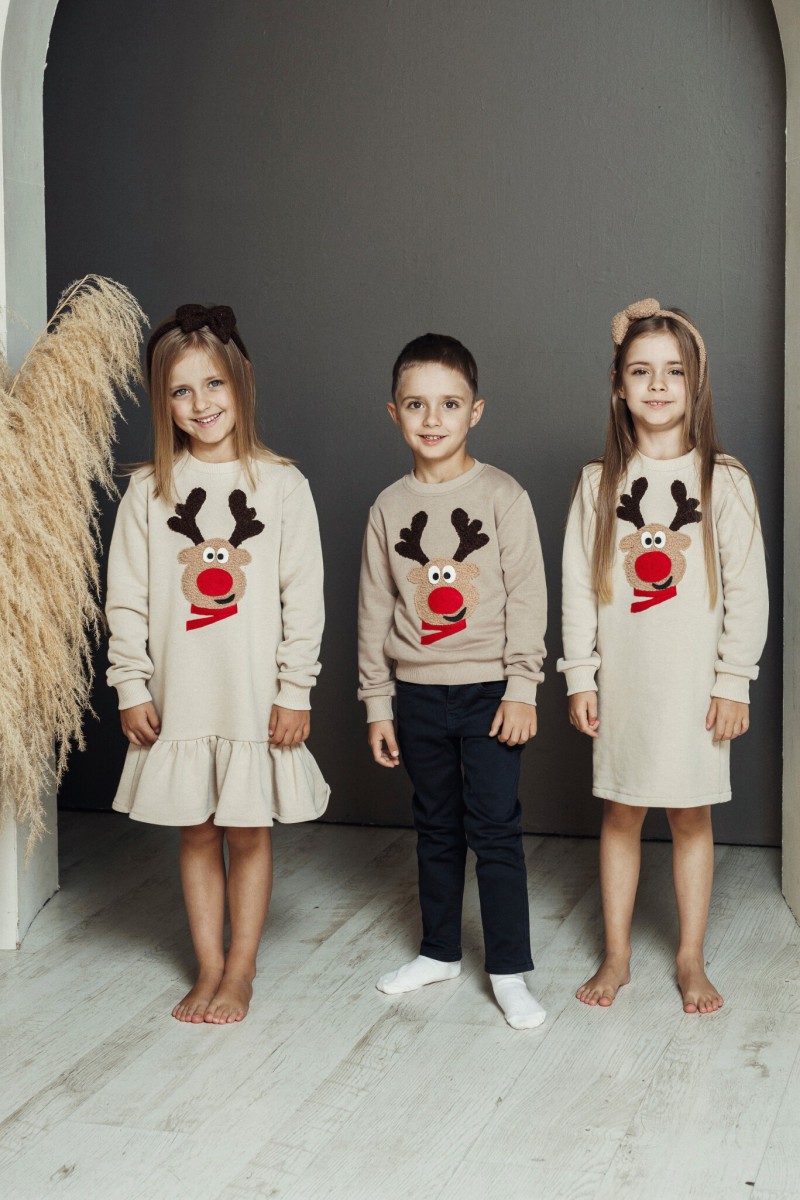 Girl's sand dress with Rudolf – photo 3