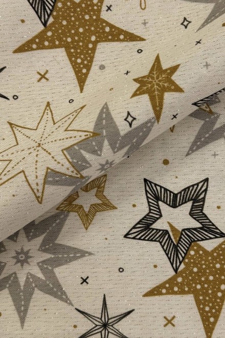 Tablecloth with gold stars