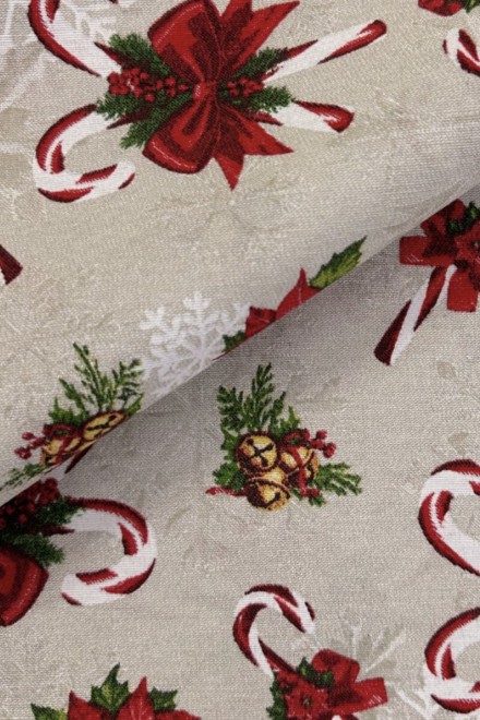 Tablecloth with candy canes