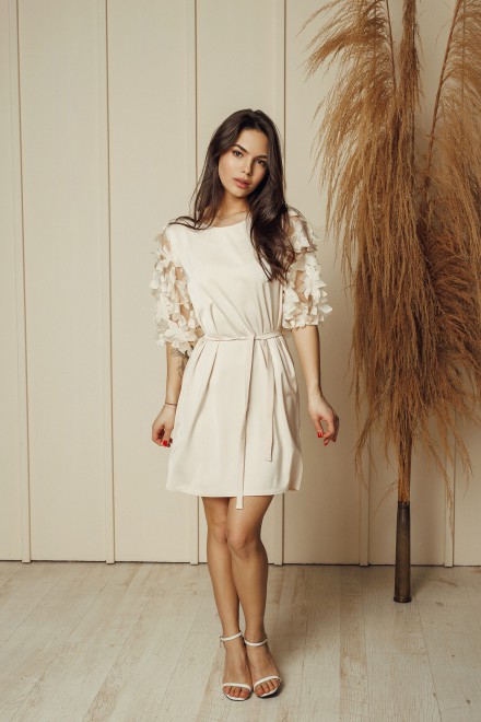 "Nude leaves" dress