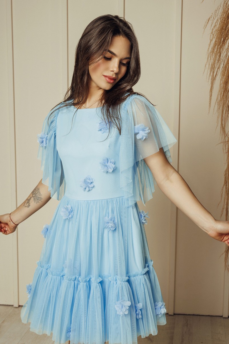 "Stunning flower" in sky blue – photo 4