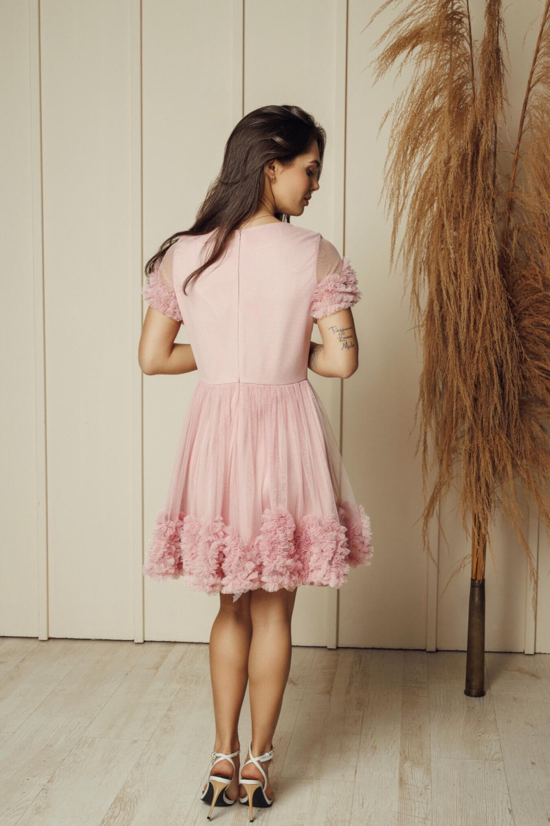 "Santa" ash pink tulle dress – photo 3