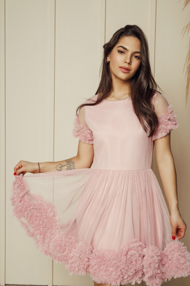 "Santa" ash pink tulle dress – photo 5